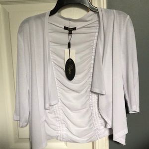 NWT white cybio cardigan